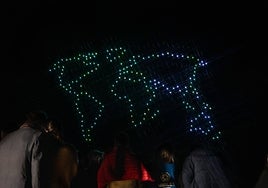 Un vuelo de 300 drones para viajar al descubrimiento de América