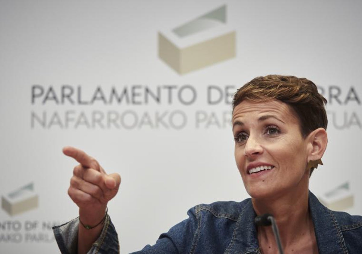 La presidenta socialista de Navarra, María Chivite, que no acudirá al Senado a pronunciarse sobre la amnistía