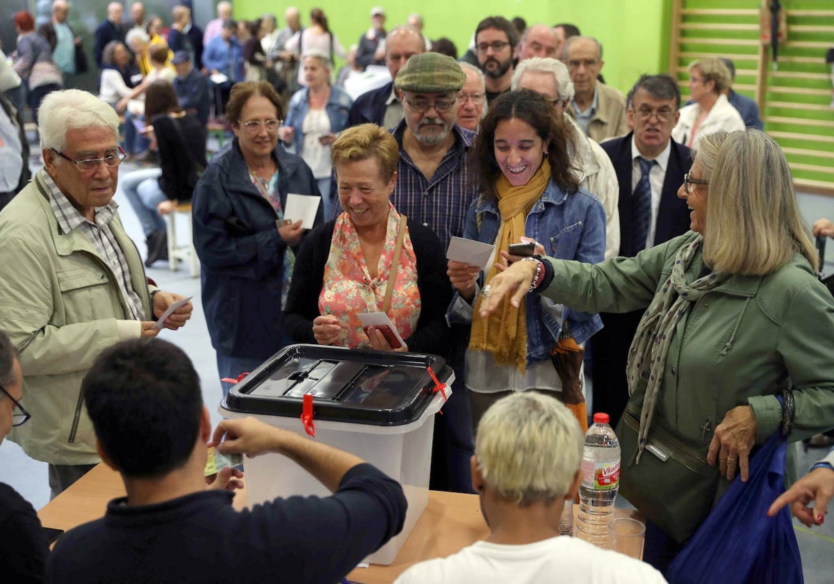 Imagen del referéndum ilegal de independencia en Cataluña del 1 de octubre del 2017