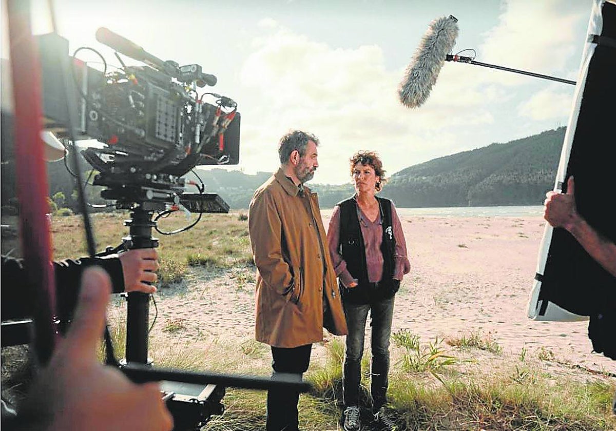 Imagen del rodaje de la serie 'Rapa', de Portocabo y Movistar+