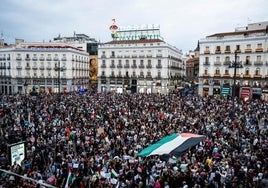 Sumar airea sus roces con Sánchez en la protesta en favor de Palestina