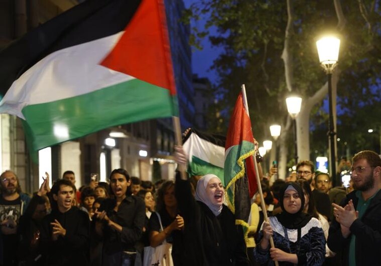 Manifestación propalestina, el domingo en Barcelona