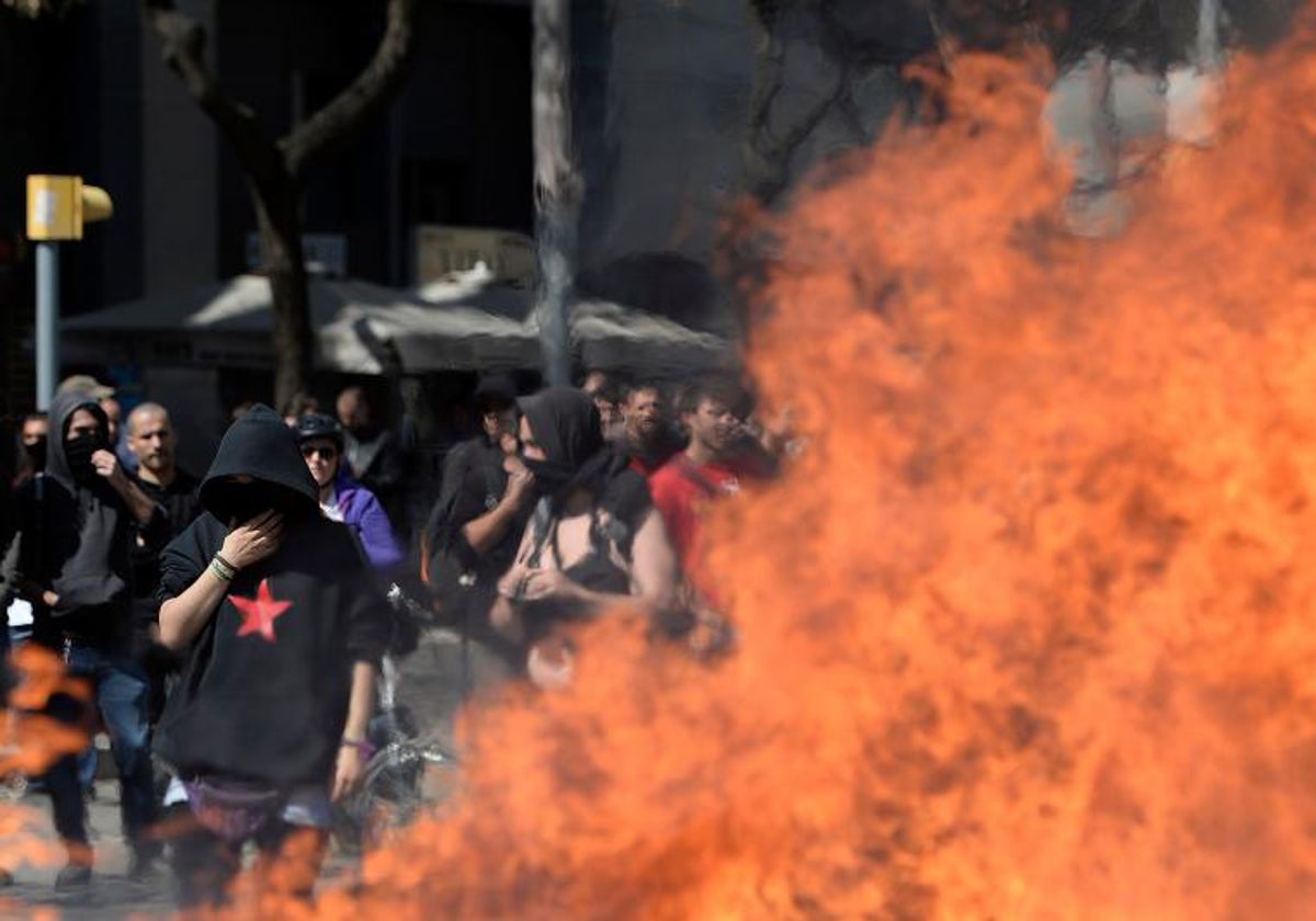 Protesta violenta en Barcelona tras el juicio del 'procés'