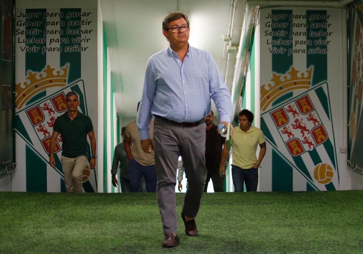 El ex consejero delegado del club Javier González Calvo, el día de su despedida