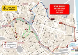 Medio Maratón Valencia 2023: calles cortadas, líneas de la EMT desviadas y recorrido