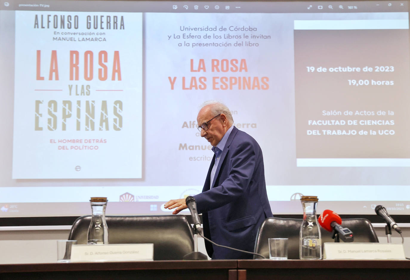 Fotos: Alfonso Guerra presenta su libro &#039;La rosa y las espinas&#039; en Córdoba