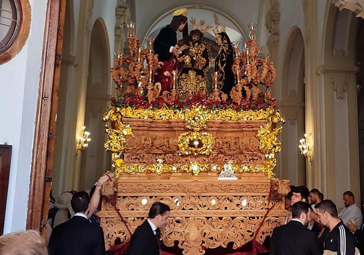 El Señor del Buen Suceso, este sábado a su salida de San Andrés