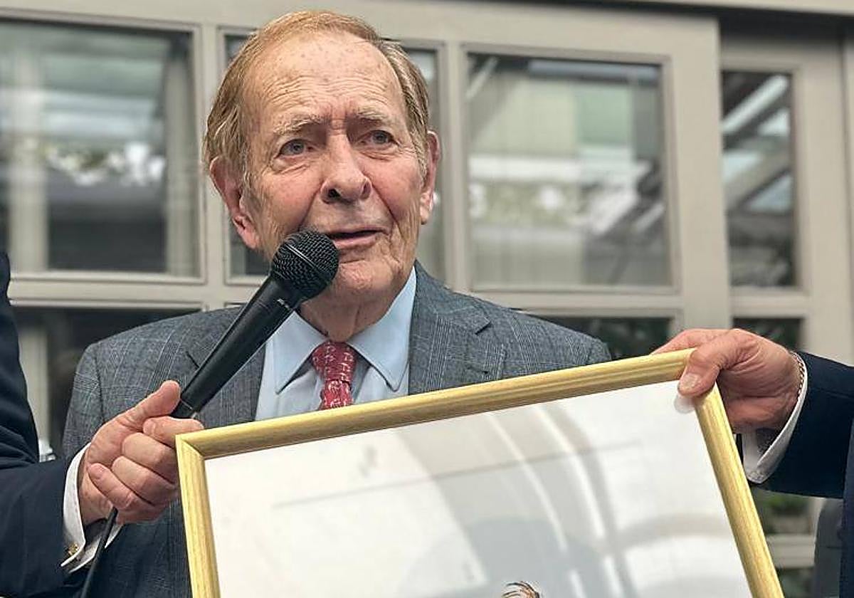 Ramón Tamames durante la celebración de su 90 cumpleaños