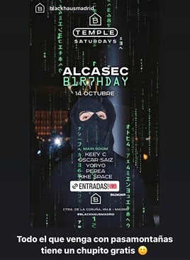 Imagen - Alcasec &#039;celebró&#039; su procesamiento invitando a chupitos a quien viniera encapuchado