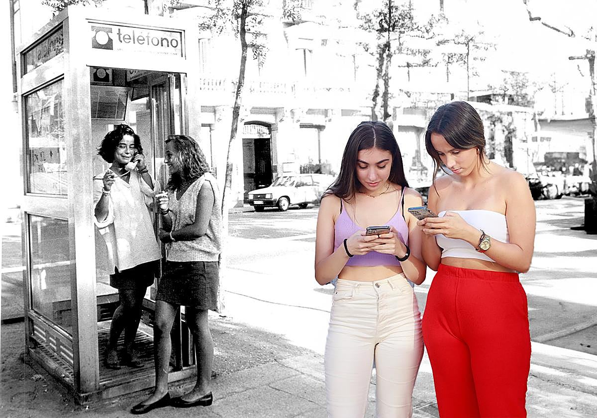 La &#039;mili&#039;, fumar en la oficina y cabinas telefónicas en cada esquina: así ha cambiado España desde 1986
