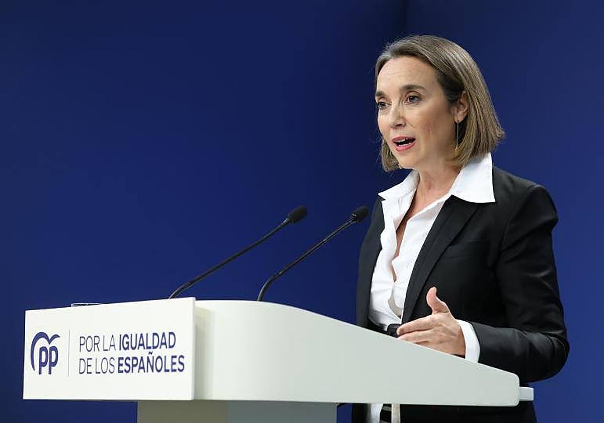 La secretaria general del PP, Cuca Gamarra