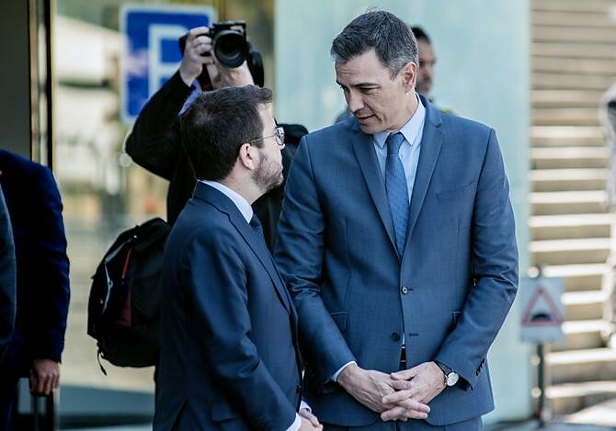 Pedro Sánchez y Pere Aragonès, en una imagen de archivo