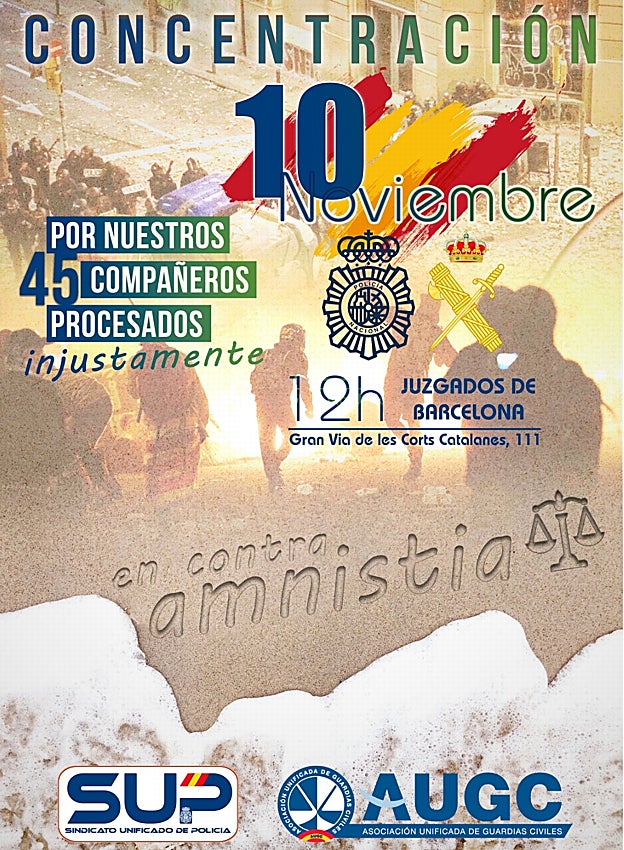 Cartel de convocatoria de la manifestación