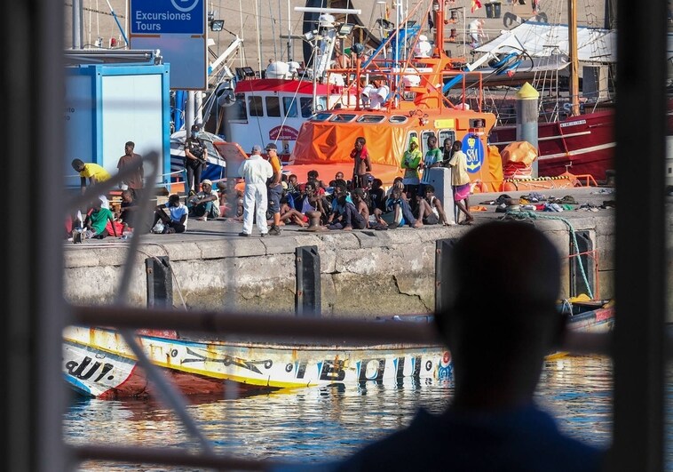 Llegada de inmigrantes a Canarias.