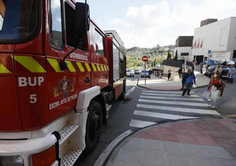 Zona donde se ha producido una fuga de gas este lunes, en Toledo