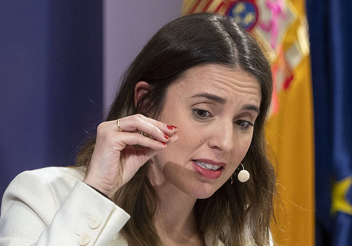 La ministra de Igualdad en funciones, Irene Montero,