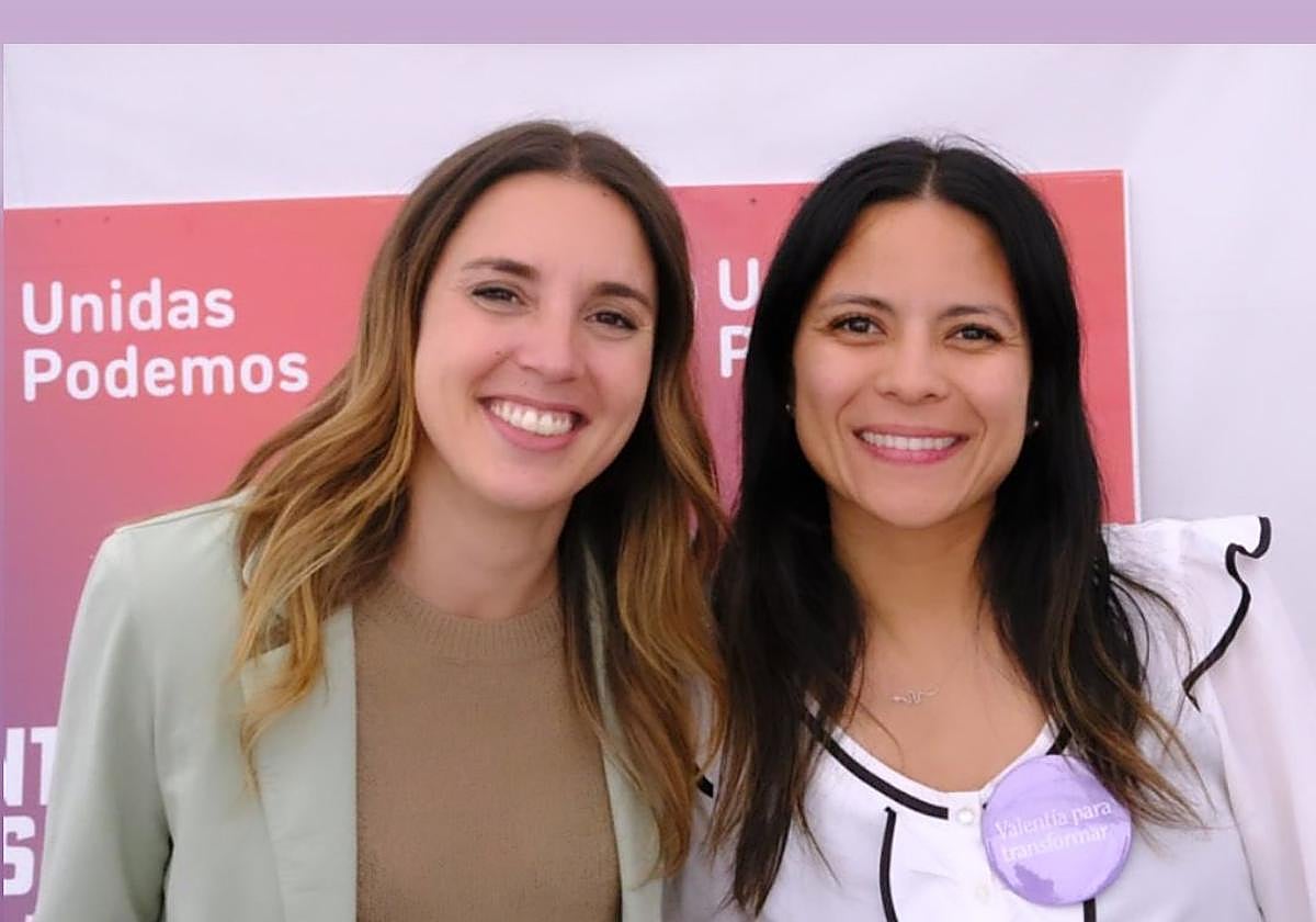 Ángeles Rosselló junto a Irene Montero en una imagen de archivo