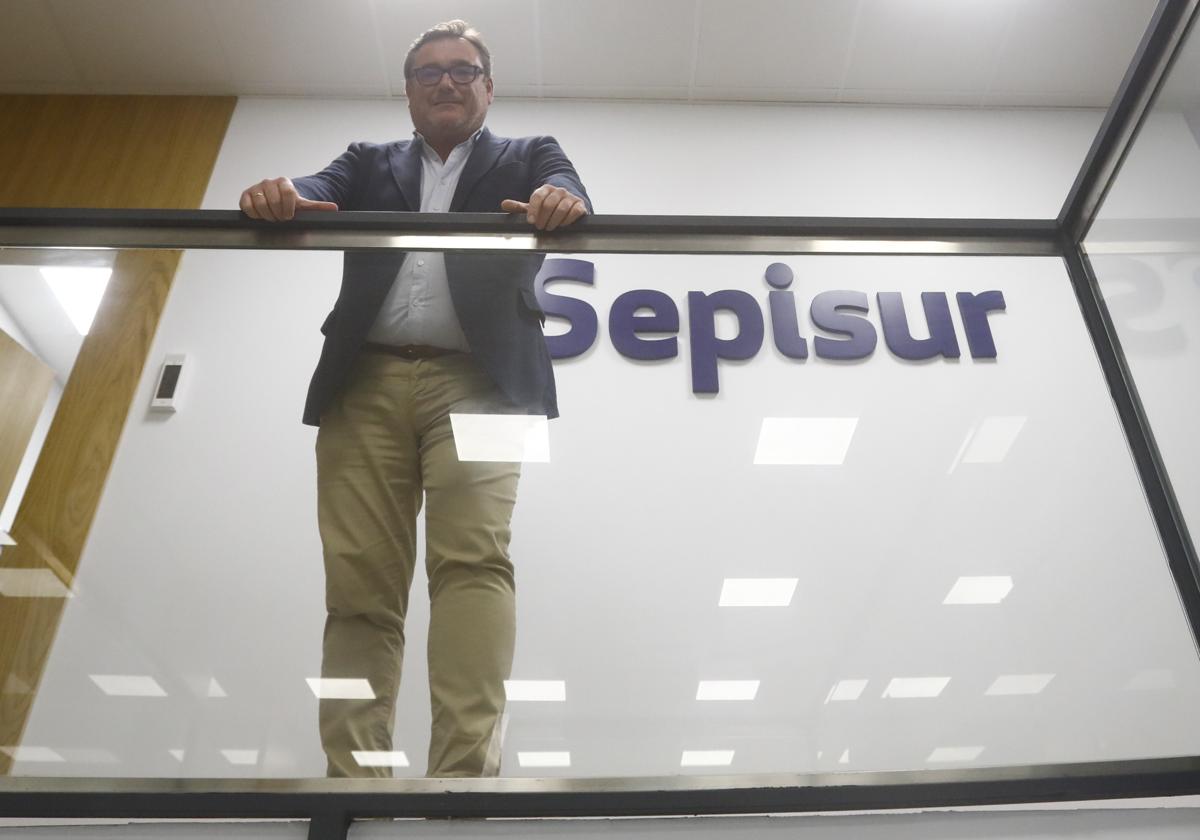 El CEO y fundador de Sepisur, en las instalacinoes de la empresa