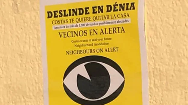 Cartel para una asamblea de propietarios afectados por los deslindes.