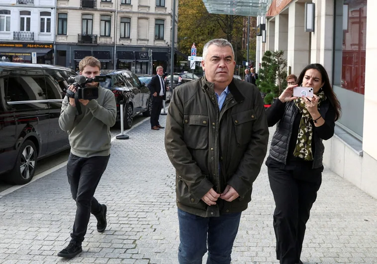 El secretario de Organización del PSOE, Santos Cerdán, estos días durante uno de sus paseos por Bruselas