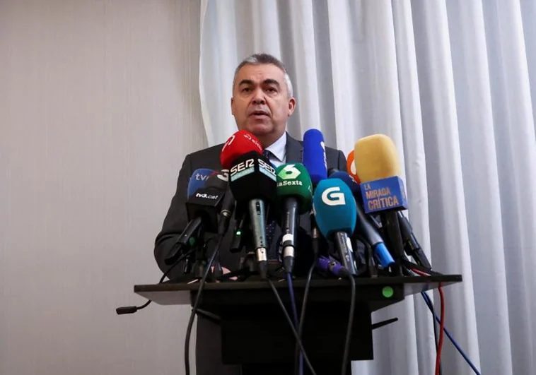 Santos Cerdán, secretario de Organización del PSOE, en su comparecencia en Bruselas