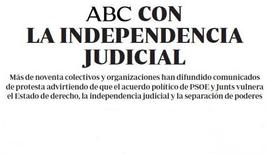 ABC  con la independencia judicial