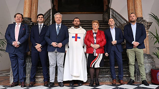 Manuel Serrano, Emilio González, Juan José Primo García, el padre Manuel García, Olga Caballero, Antoine Cas y David Payán