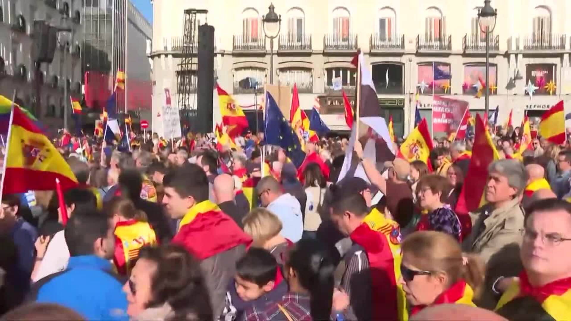Madrid acoge la manifestación masiva del PP en contra la amnistía