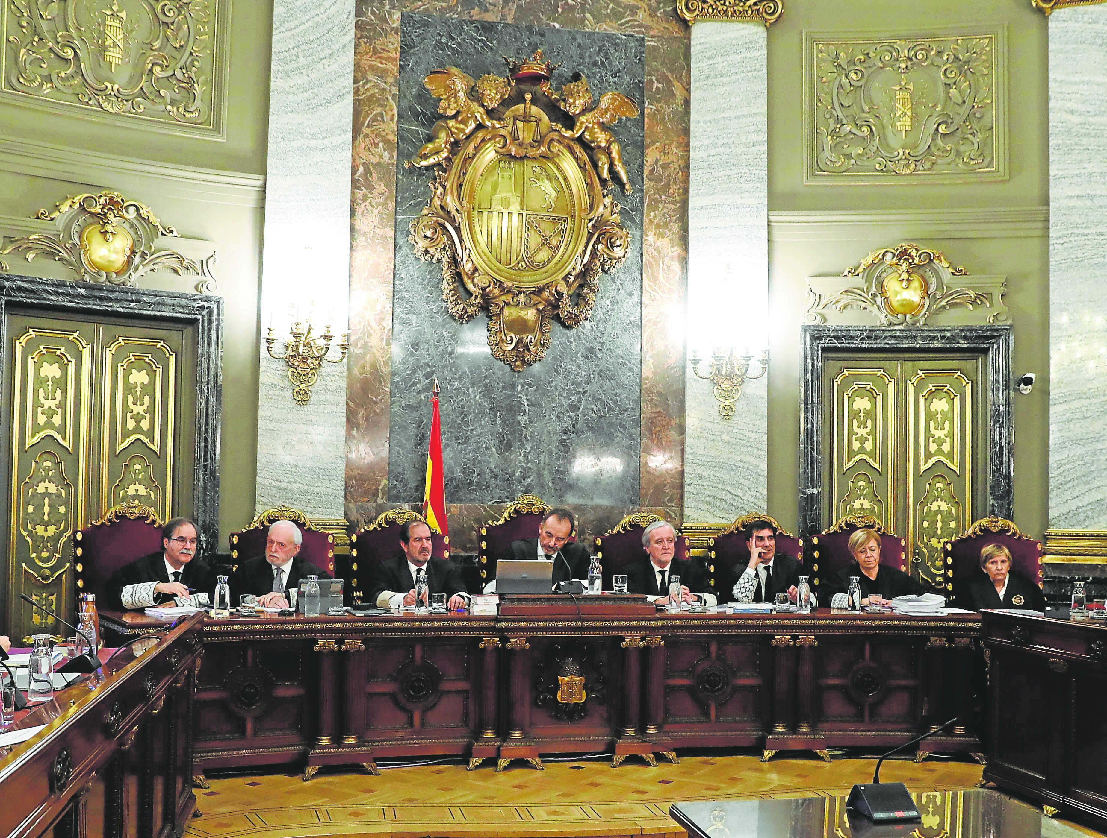 Inicio del juicio en el Tribunal Supremo a los líderes secesionistas en febrero de 2019