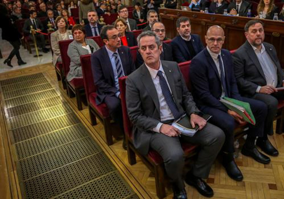 Los condenados por la Sala Segunda del Supremo, durante el juicio