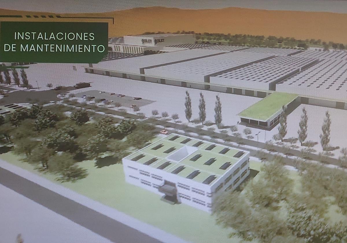 Captura del video del Ejército de Tierra sobre la imagen que ofrecerá la Base Logística de Córdoba