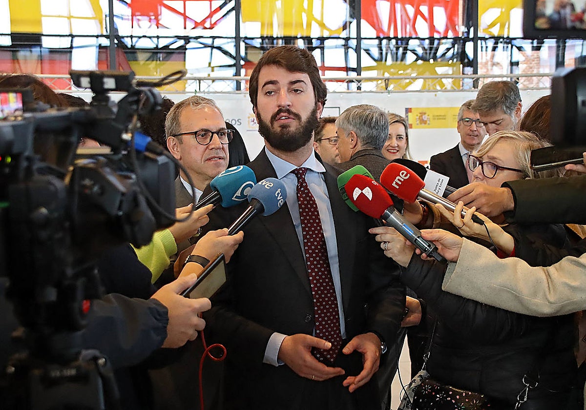 Juan García-Gallardo, durante su intervención este miércoles ante los medios de comunicación