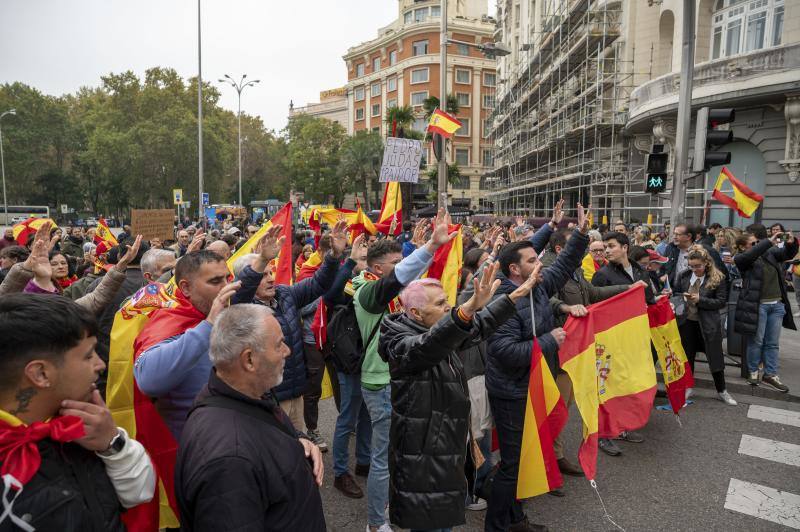 Protesta en las inmediaciones del Congreso de los Diputados