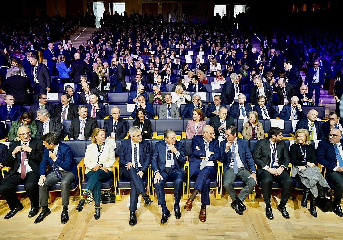 Imagen del acto empresarial por el Corredor Mediterráneo celebrado este jueves en Madrid