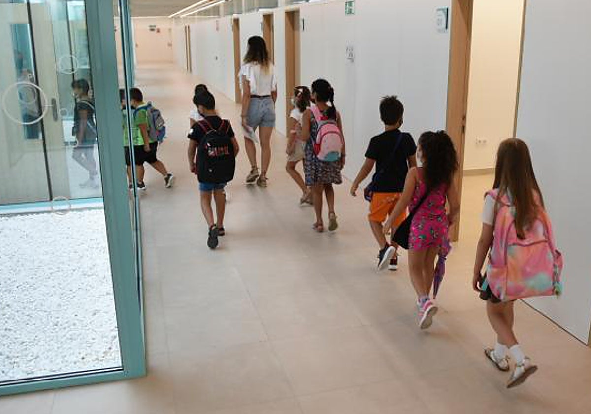 Escolares en un centro educativo de la Comunidad Valenciana.