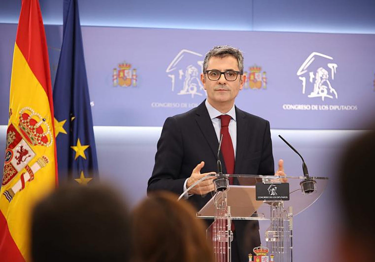 El ministro de Presidencia y de Justicia, Félix Bolaños