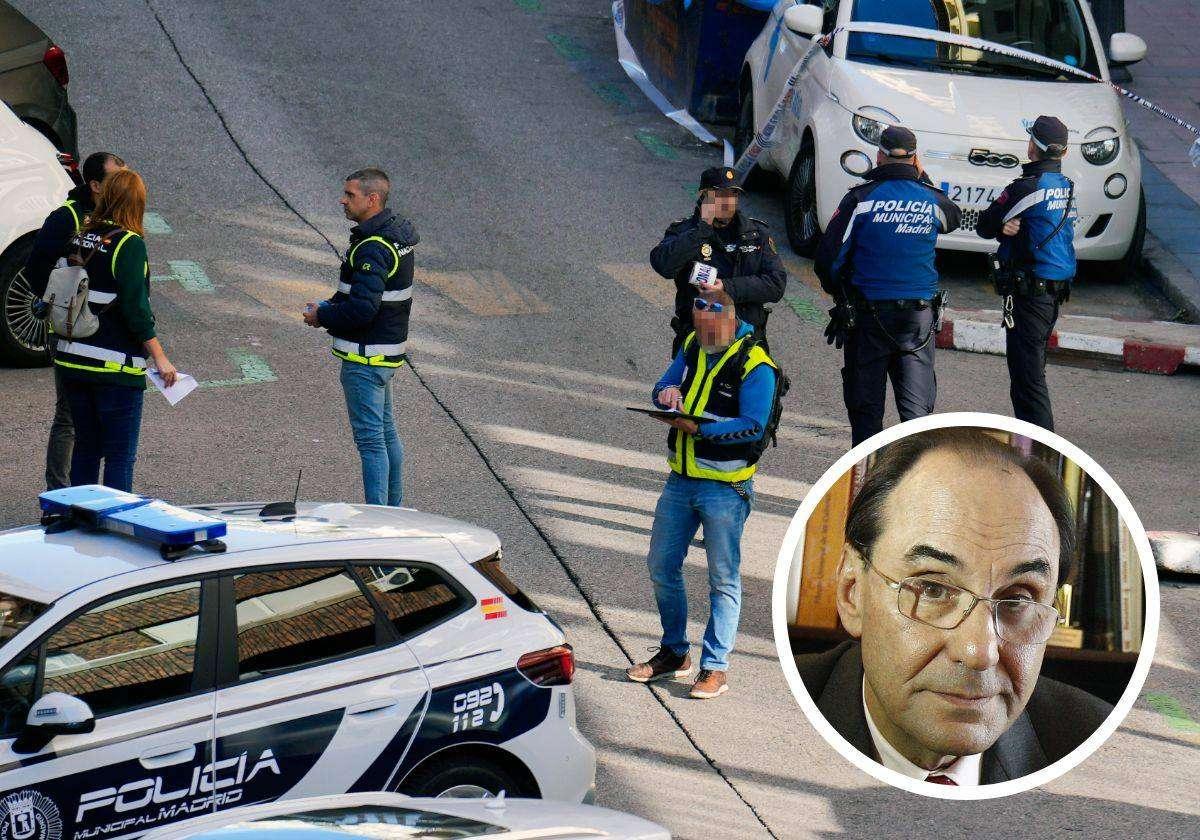 La Policía, desplegada en el lugar del ataque a Alejo Vidal-Quadras en Madrid