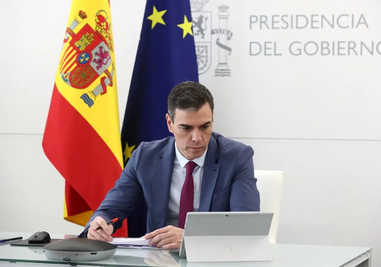 Pedro Sánchez participó este miércoles por videoconferencia en la cumbre del G-20