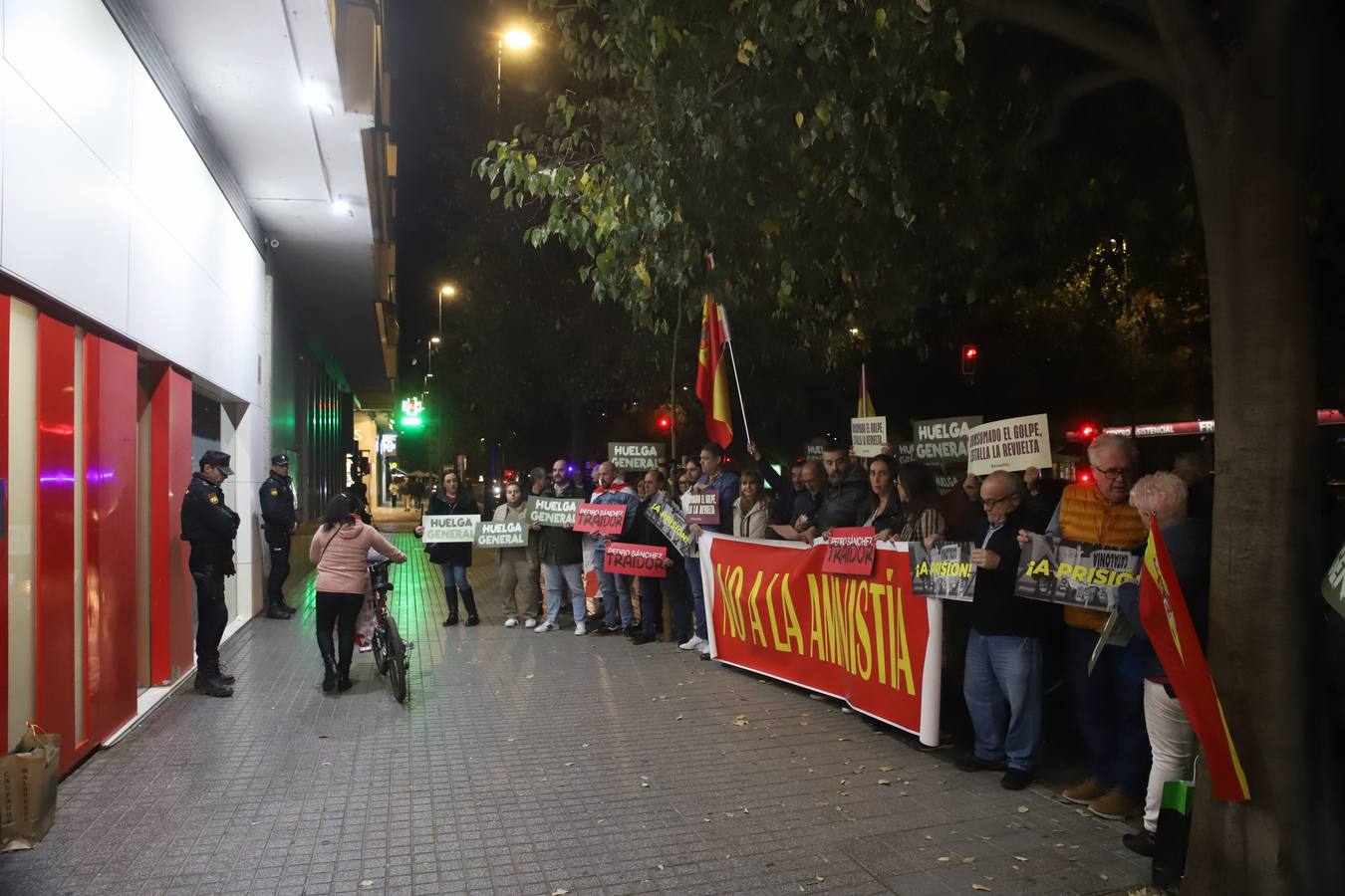 Fotos: Vox encabeza una nueva protesta en la sede del PSOE de Córdoba contra la amnistía