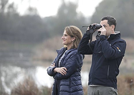 Imagen secundaria 1 - Juanma Moreno y Teresa Ribera ya están en Doñana para firmar el acuerdo sobre la gestión hídrica del parque nacional, el primer gran consenso entre la Junta de Andalucia y el Gobierno de Pedro Sánchez