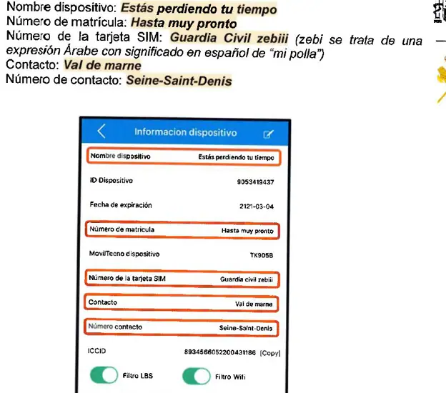 Extracto del informe de la Guardia Civil sobre el acceso de los narcos a las balizas