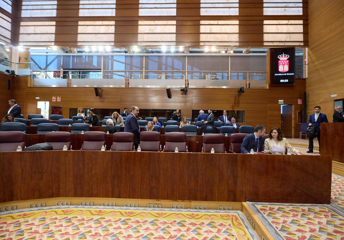 Imagen de archivo del interior de la Asamblea de Madrid.