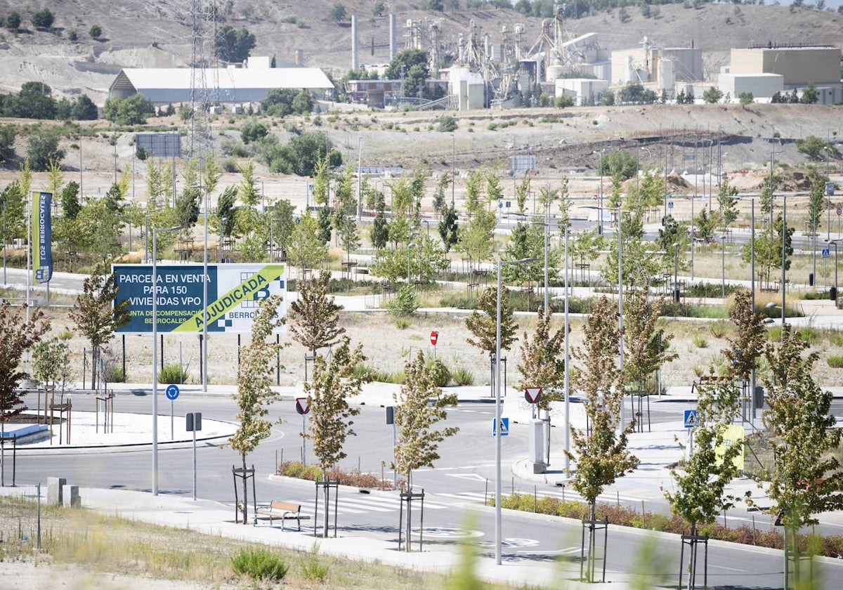 Los terrenos de Los Berrocales, el pasado julio, durante las obras de urbanización