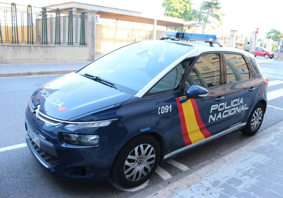 COCHE POLICIA NACIONAL MINI AZUL-BLANCO