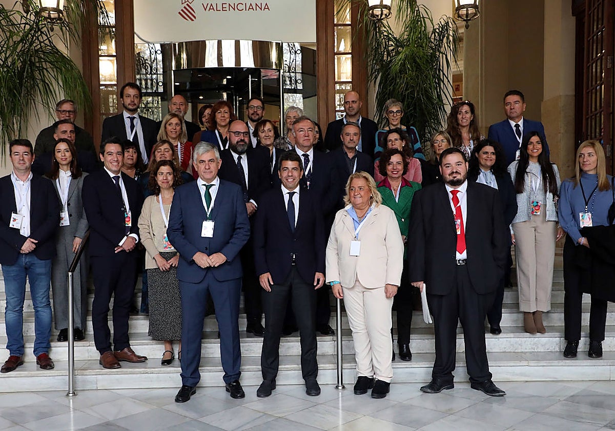 Imagen del presidente de la Generalitat, Carlos Mazón, en la inauguración de la XIII Conferencia Interautonómica de Participación Ciudadana