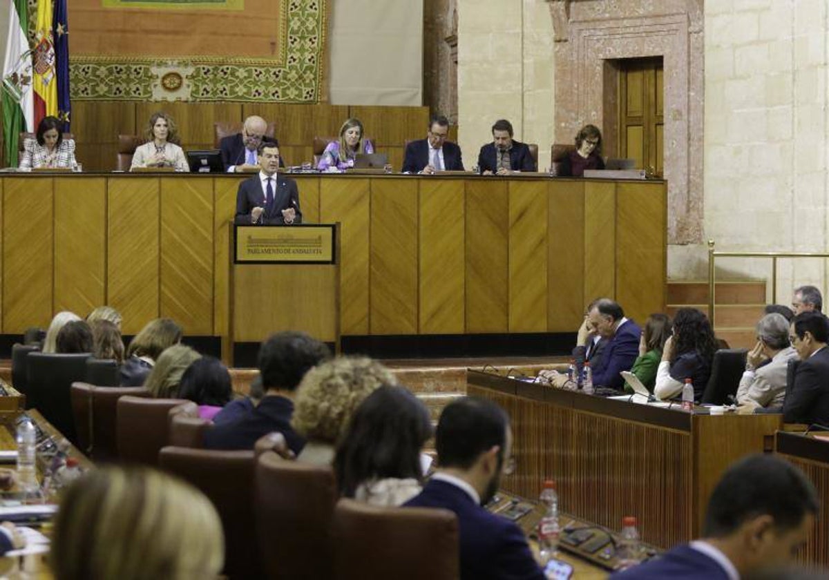 El presidente andaluz en el Parlamento