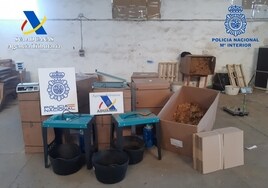 Desmantelado un centro de producción ilegal de picadura de tabaco en Villarrubia con seis detenidos