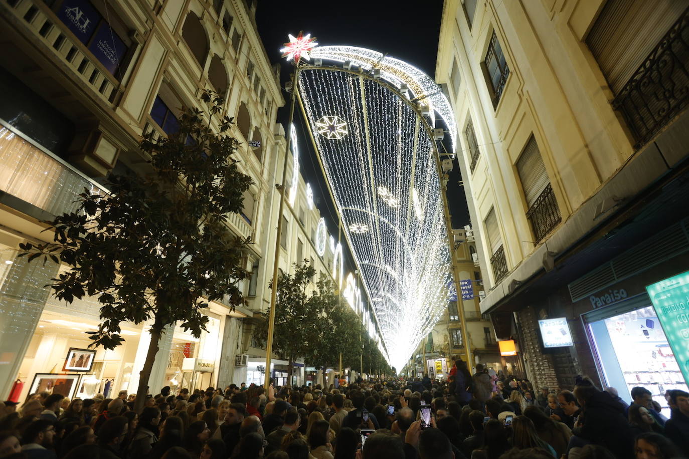Fotos: el multitudinario encendido del alumbrado de Navidad en Córdoba