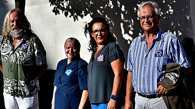 Antonio Bascuñana, Antonio Vergara, Trinidad Merino y sor Carmen Martín, fundadores del Hogar Gerasa.