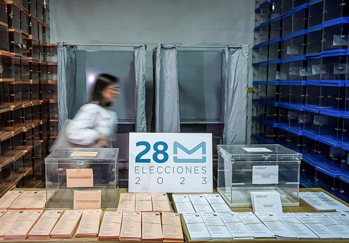 Imagen de archivo de papeletas utilizadas en las pasadas elecciones del 28M